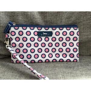 Scout Kate Wristlet In Dot Bikini Detachable Strap Pink Polka Dots